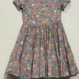 Casual‎ Pink and Orange Puff Sleeve Sundress